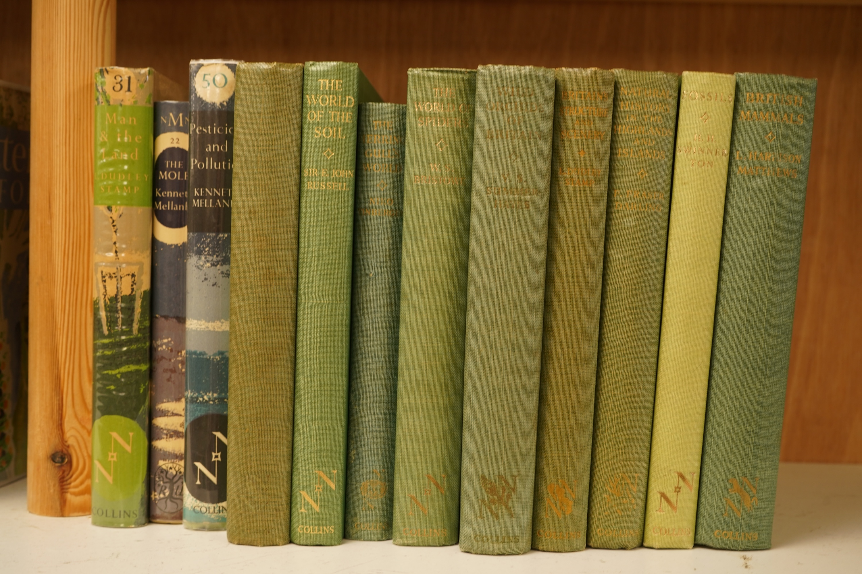 Collins New Naturalist Series - 38 various vols. from no.1 (1945) to no.85 (1999); coloured plates and many other illus., 20 are with d/wrappers